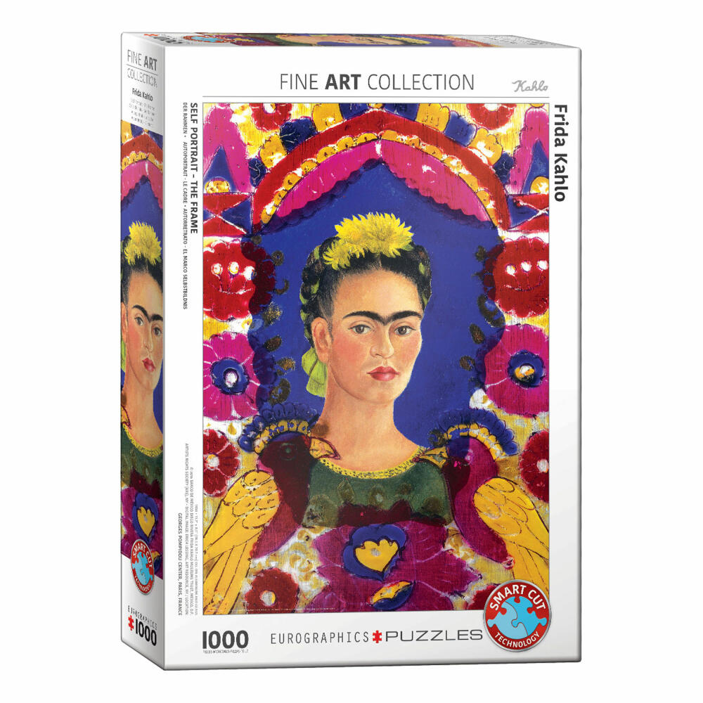 Eurographics Puzzle Selbstbildnis - der Rahmen von Frida Kahlo, 1000 Teile, 68 x 48 cm, 6000-5425