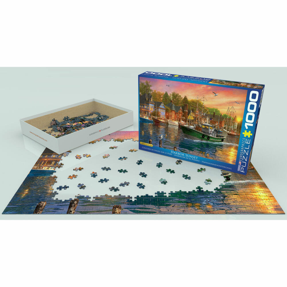 Eurographics Puzzle Hafensonnenuntergang von Dominic Davison, 1000 Teile, 68 x 48 cm, 6000-0969