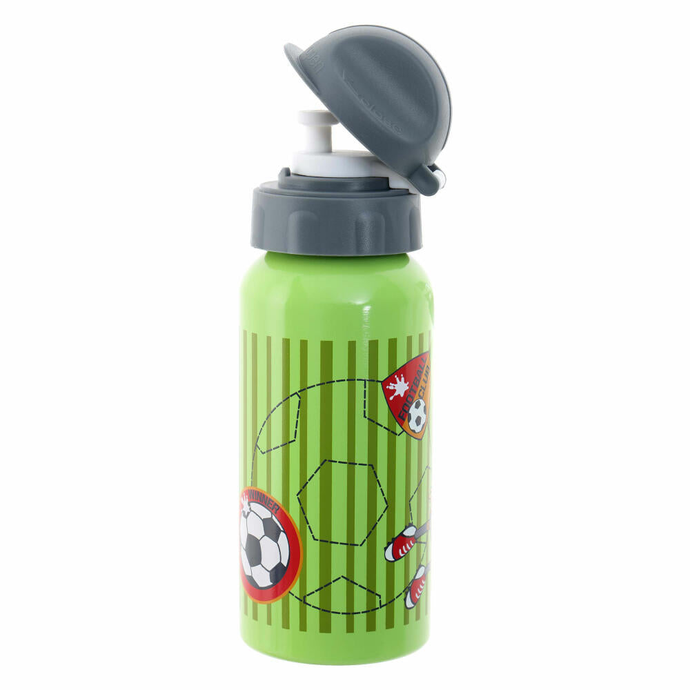 sigikid Trinkflasche Kily Keeper, Kindertrinkflasche, Kinder Flasche, Wasserflasche, Aluminium, Fußball / Grün, 400 ml, 23795