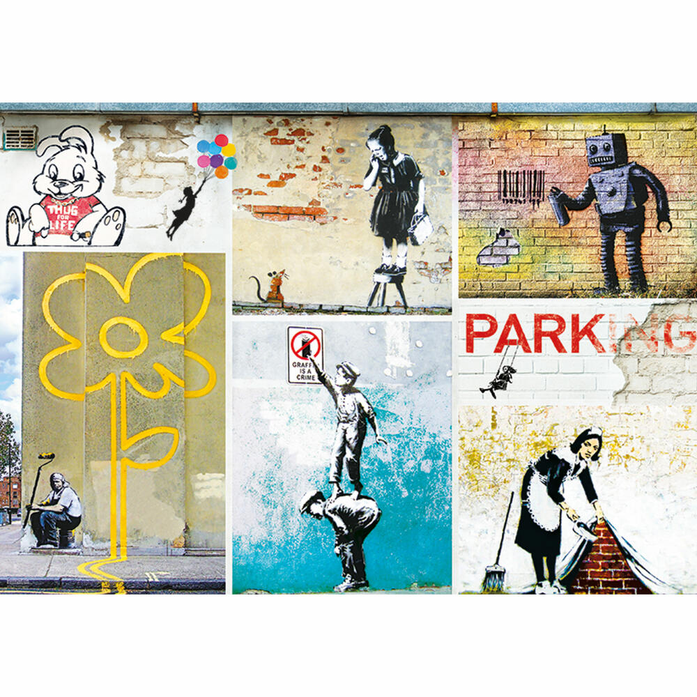 Eurographics Puzzle Banksy Kunst, Street Art, 1000 Teile, 68 x 48 cm, 6000-5765