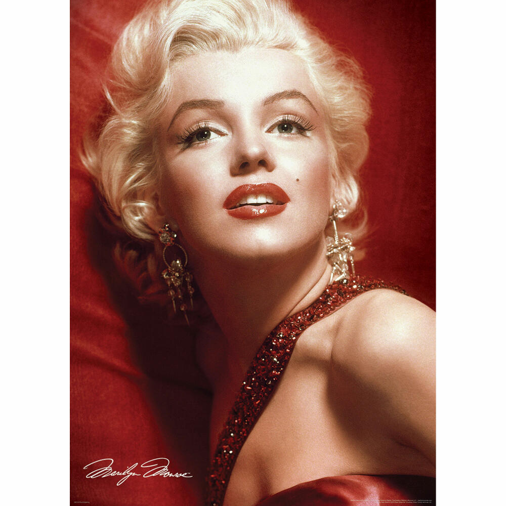 Eurographics Puzzle Marilyn Monroe Portrait in Rot, 1000 Teile, 68 x 48 cm, 6000-0812