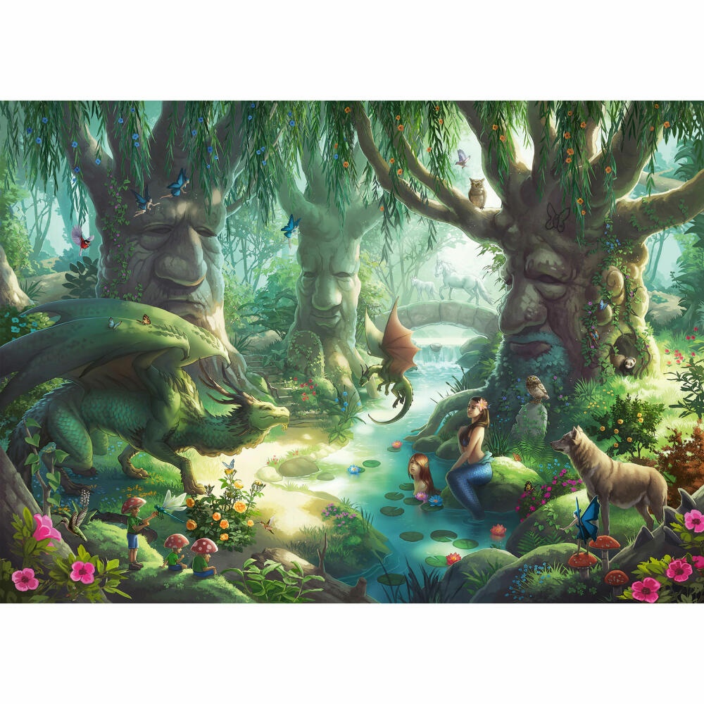 Ravensburger EXIT Puzzle Kids Der magische Wald, Kinderpuzzle, Rätsel, Puzzlespiel, Spiel, 368 Teile, 12955