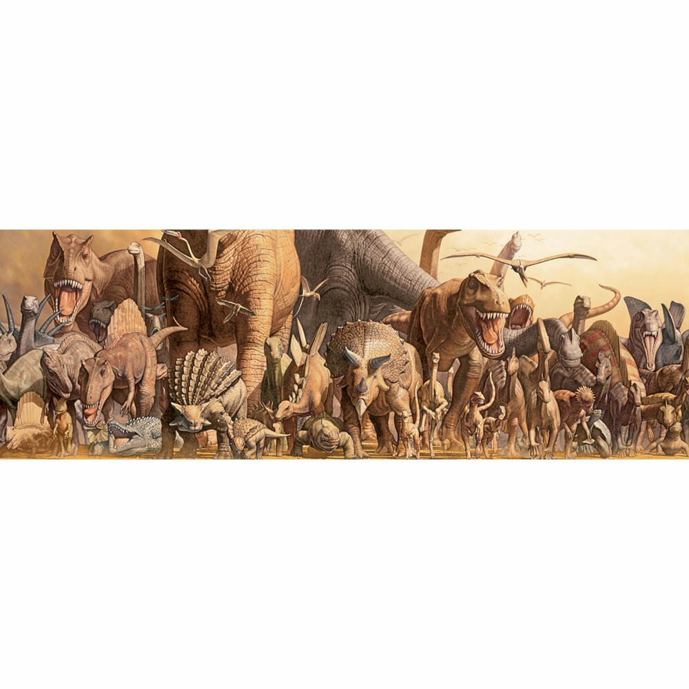 Eurographics Puzzle Dinosaurier Collage, 1000 Teile Panorama, 96 x 32 cm, 6010-4650