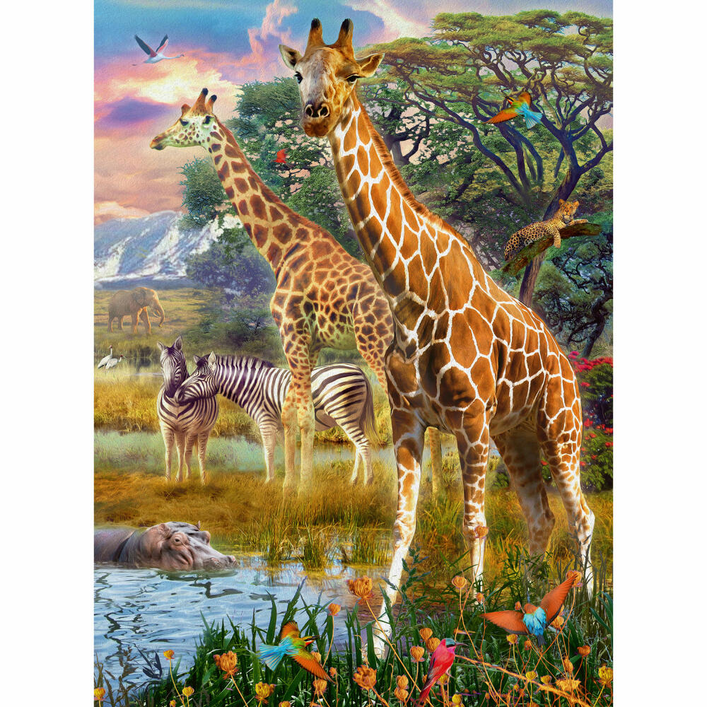 Ravensburger Puzzle Bunte Savanne, Kinderpuzzle, Legespiel, XXL-Format, 150 Teile, 12944