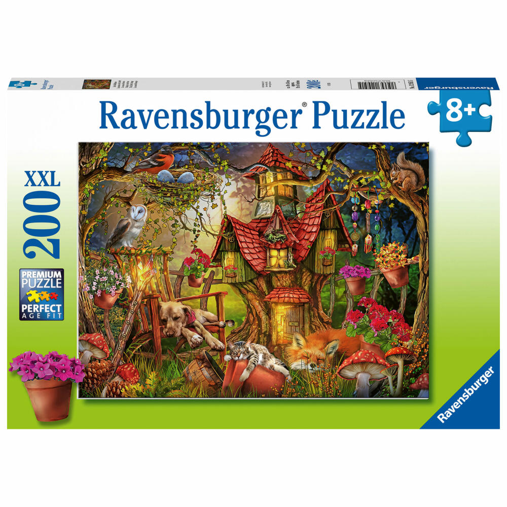 Ravensburger Puzzle Das Waldhaus, Kinderpuzzle, Legespiel, XXL-Format, 200 Teile, 12951