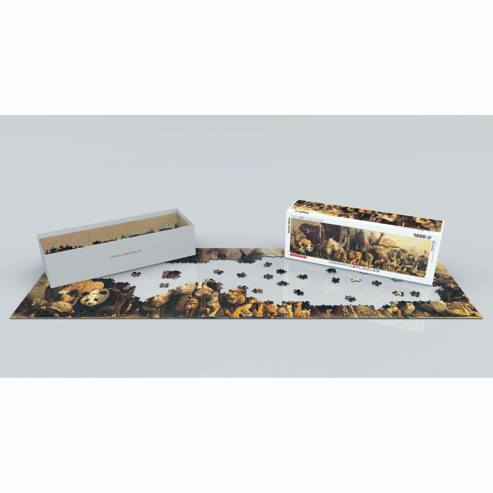 Eurographics Puzzle Tiere der Arche Noah, 1000 Teile Panorama, 96 x 32 cm, 6010-4654