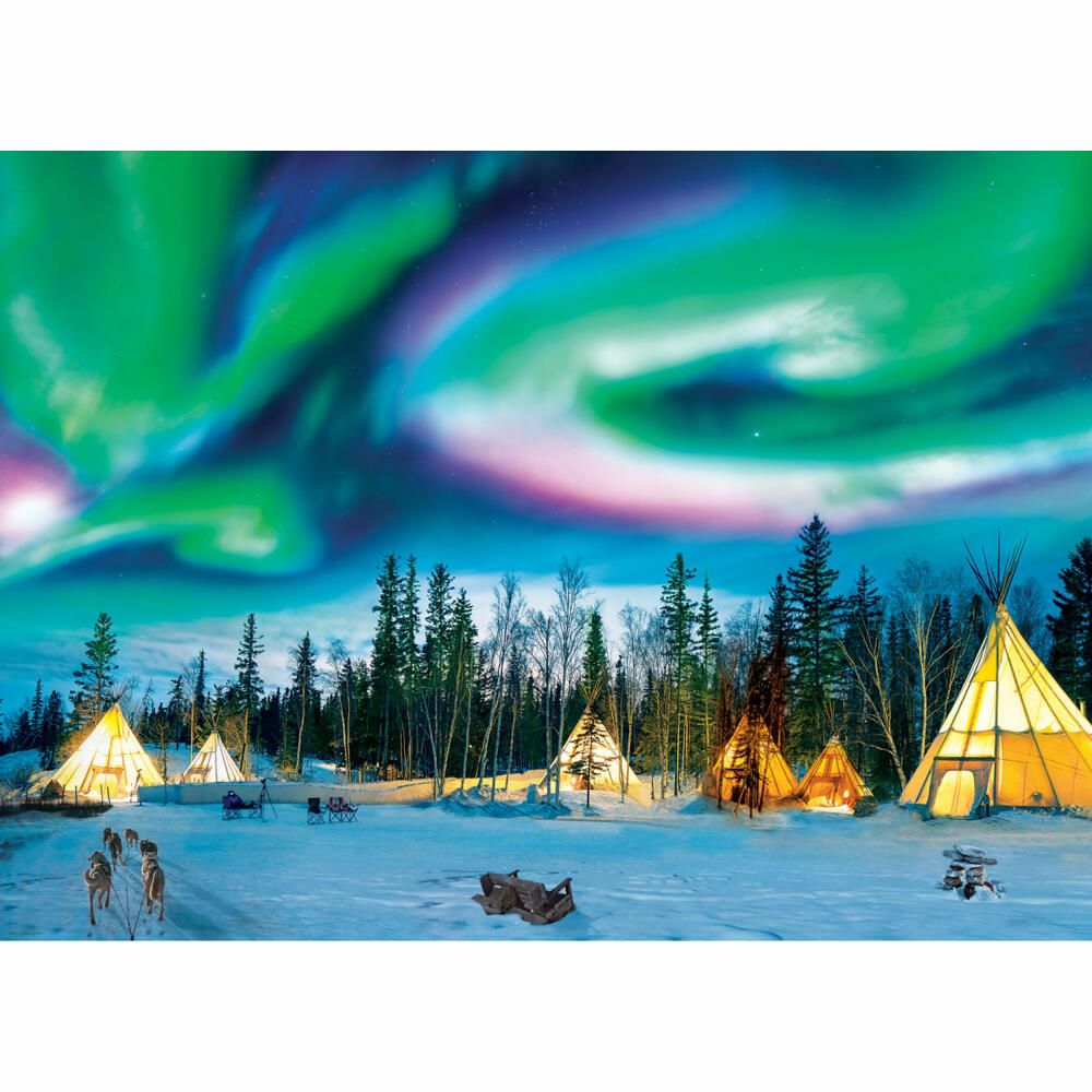 Eurographics Puzzle Nordlicht - Yellowknife, 1000 Teile, 68 x 48 cm, 6000-5435