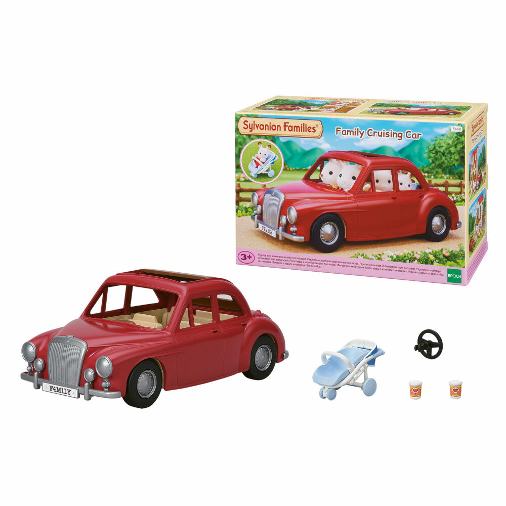 Sylvanian Families Familien-Limousine, Limousine, Auto, Fahrzeug, Automobil, Spielzeug, Rot, 5448