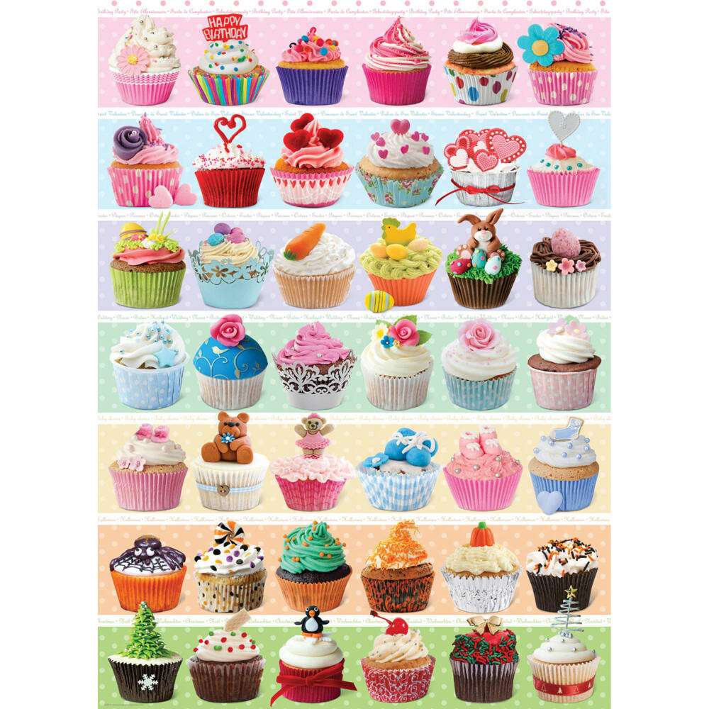 Eurographics Puzzle Cupcakefest, Törtchen, Gebäck, 1000 Teile, 68 x 48 cm, 6000-0586