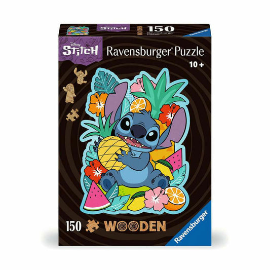 Ravensburger Wooden Puzzle Disney Stitch, 150 Teile, Kontur-Holzpuzzle, ab 10 Jahren, 12000758