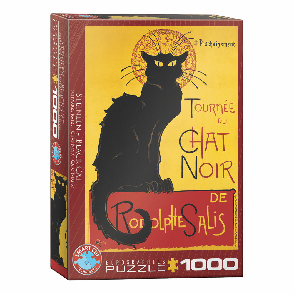 Eurographics Puzzle Chat Noir - Die schwarze Katze, 1000 Teile, 68 x 48 cm, 6000-1399