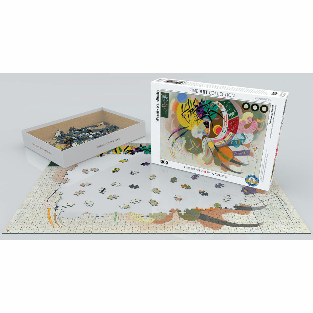 Eurographics Puzzle Dominante Kurve von Wassily Kandinsky, 1000 Teile, 68 x 48 cm, 6000-0839