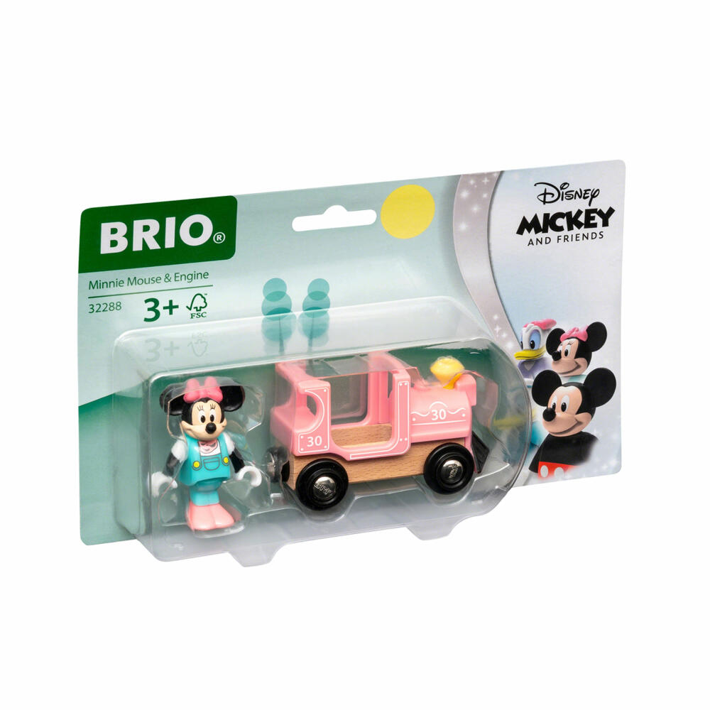 BRIO World Minnie Maus Lokomotive, Holzeisenbahn, Zubehör, Ergänzung, Zug, Holz Eisenbahn, 32288