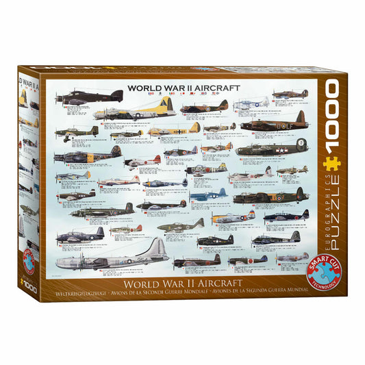 Eurographics Puzzle Kriegsflugzeuge des 2. Weltkrieges, 1000 Teile, 68 x 48 cm, 6000-0075