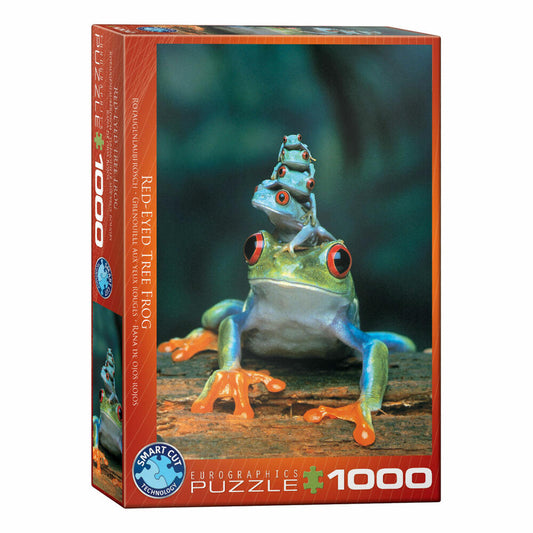 Eurographics Puzzle Rotaugenlaubfrosch, Frösche, 1000 Teile, 68 x 48 cm, 6000-3004