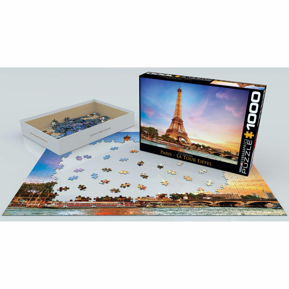 Eurographics Puzzle Paris Eiffelturm, Frankreich, 1000 Teile, 68 x 48 cm, 6000-0765