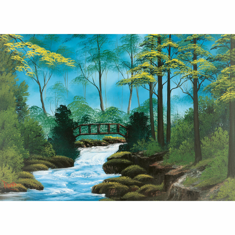 Schmidt Spiele Abgelegene Brücke, Bob Ross, Erwachsenenpuzzle, Puzzle, ab 12 Jahre, 1000 Teile, 57536