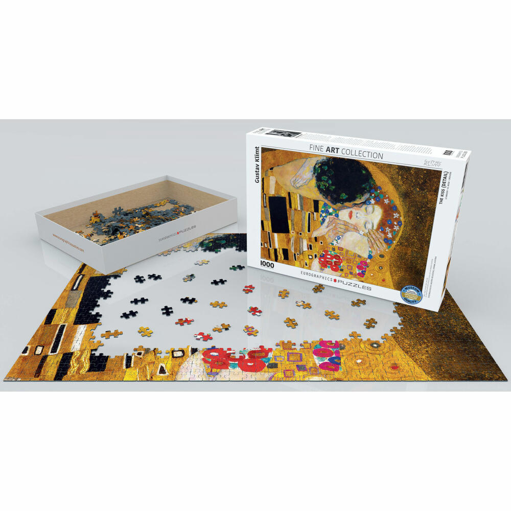 Eurographics Puzzle Der Kuss von Gustav Klimt - Detail, 1000 Teile, 68 x 48 cm, 6000-0142