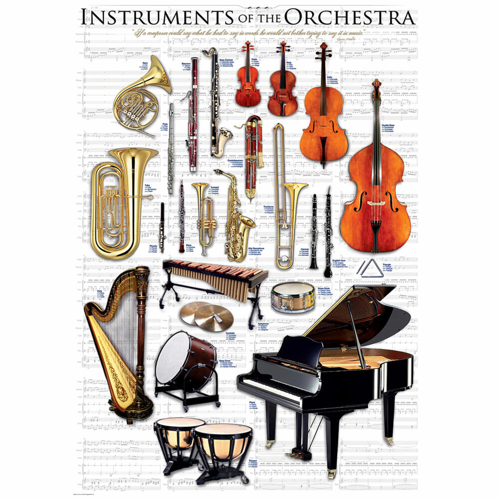 Eurographics Puzzle Instrumente des Symphonieorchesters, 1000 Teile, 68 x 48 cm, 6000-1410