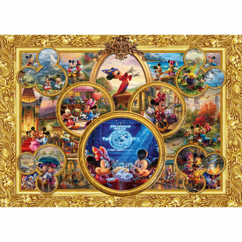 Schmidt Spiele Puzzle Disney Mickey & Minnie, Dream Collage II, Thomas Kinkade Studios, Erwachsenenpuzzle, Premium, 2000 Teile, 57371