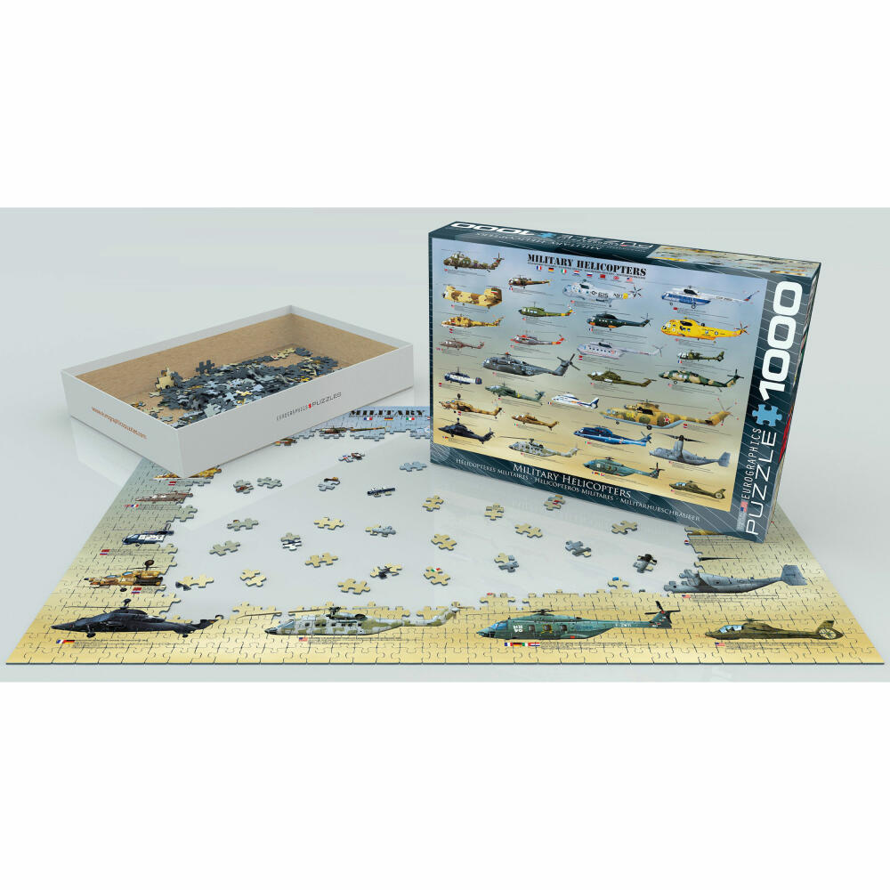 Eurographics Puzzle Militärhelikopter, Hubschrauber, 1000 Teile, 68 x 48 cm, 6000-0088