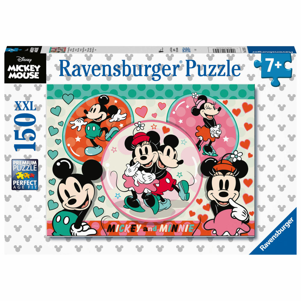 Ravensburger Unser Traumpaar Mickey und Minnie, Kinderpuzzle, Kinder Puzzle, 150 Teile, 13325