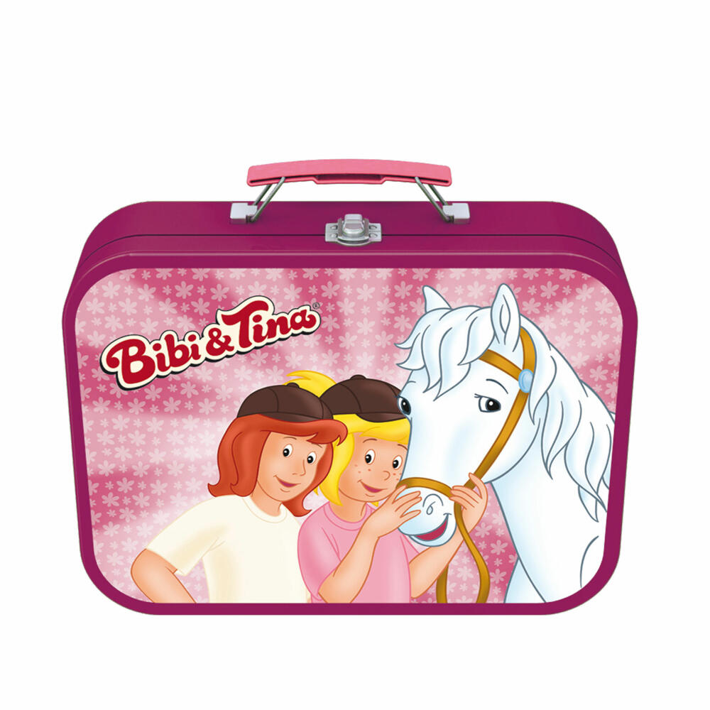 Schmidt Spiele Bibi & Tina, Puzzle-Box im Metallkoffer, 2 x 100, 2 x 150, Puzzle, Kinderpuzzle, 56509