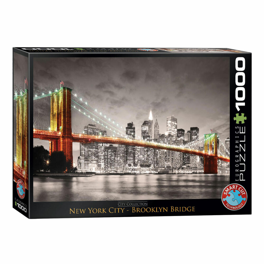 Eurographics Puzzle New York City Brooklyn Bridge, 1000 Teile, 68 x 48 cm, 6000-0662