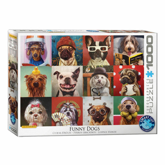 Eurographics Puzzle Lustige Hunde von Lucia Heffernan, 1000 Teile, 68 x 48 cm, 6000-5523