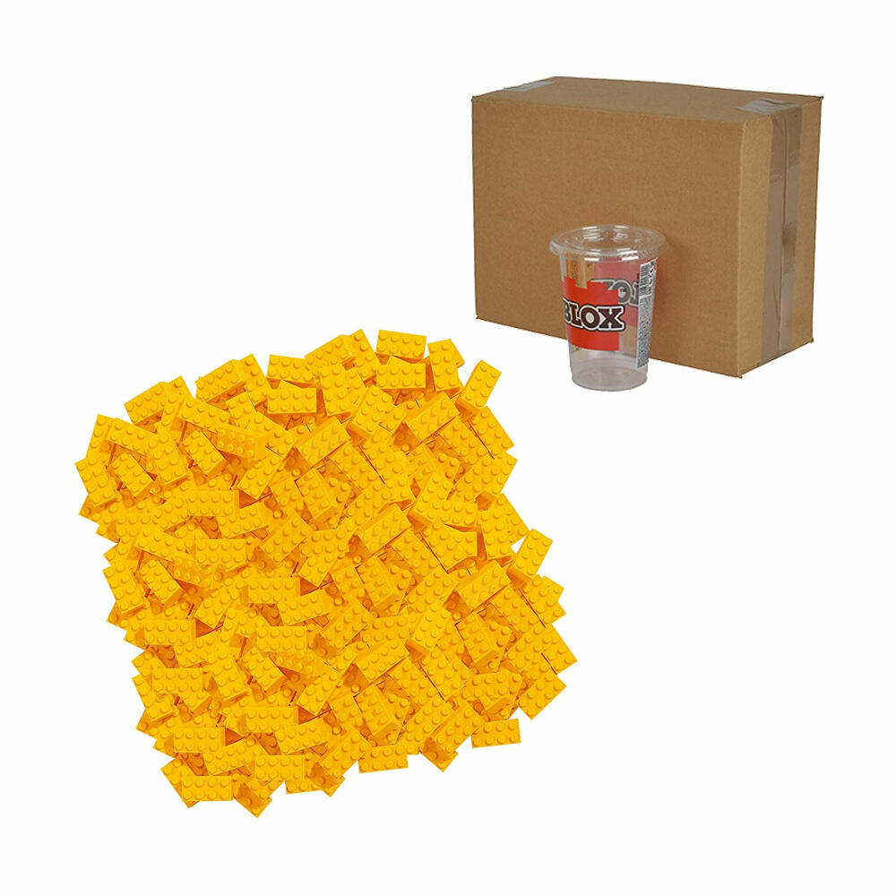 Simba Blox 500 Gelbe 8er Steine lose, Bausteine, Bauklötze, Kinder Spielzeug, 500 Stück, Gelb, 104118917