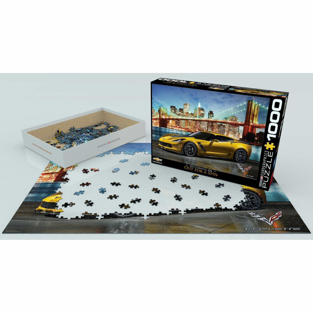 Eurographics Puzzle Corvette Z06 Out for a Spin, Auto, Sportwagen, 1000 Teile, 68 x 48 cm, 6000-0735