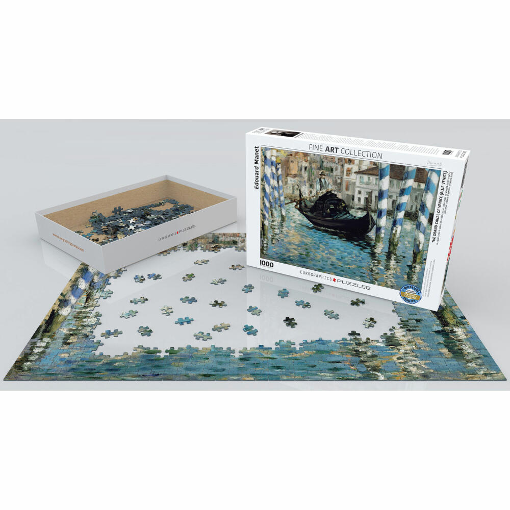 Eurographics Puzzle Der Canal Grande in Venedig von Manet, 1000 Teile, 68 x 48 cm, 6000-0828