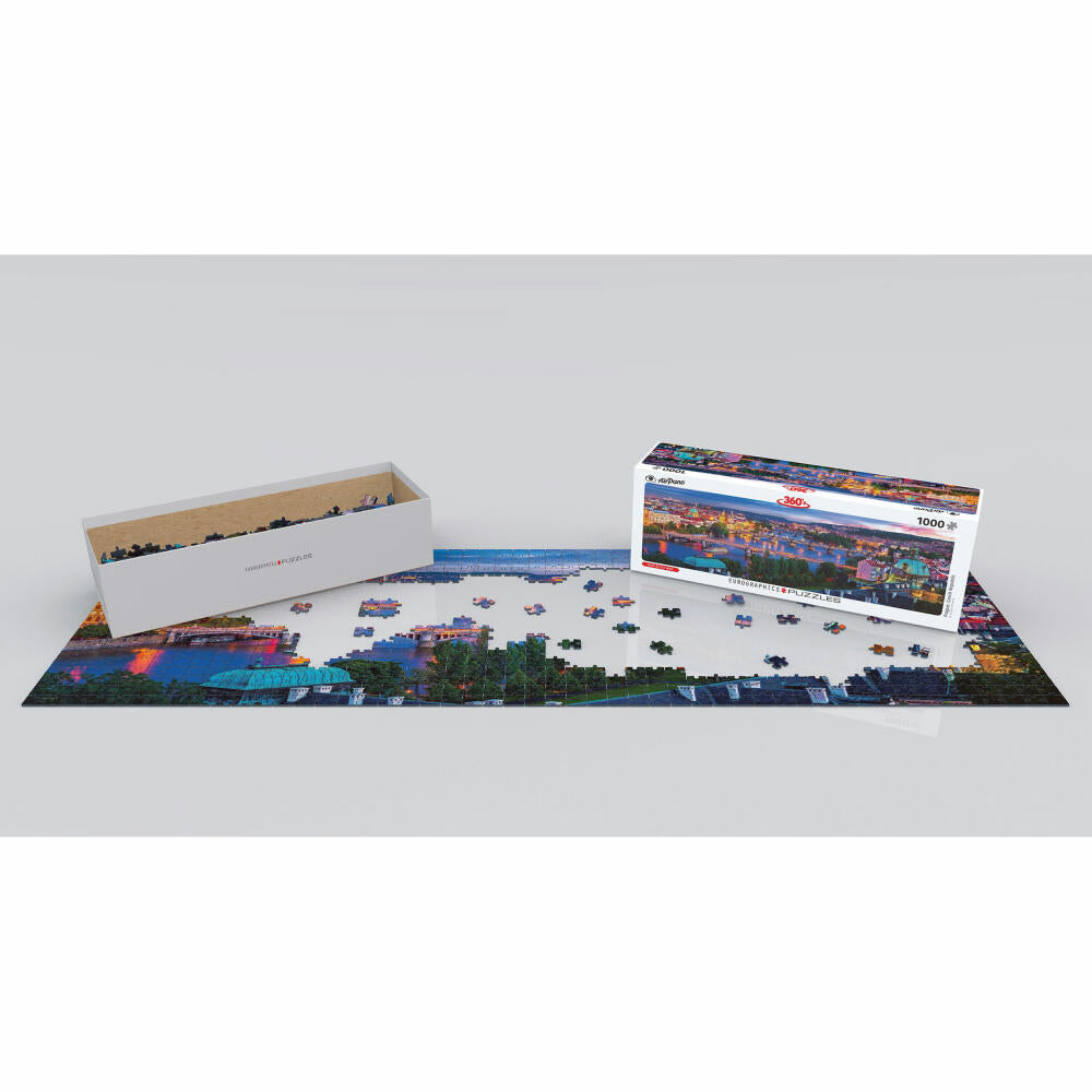 Eurographics Puzzle Prag Tschechische Republik, 1000 Teile Panorama, 33 x 99 cm, 6010-5372