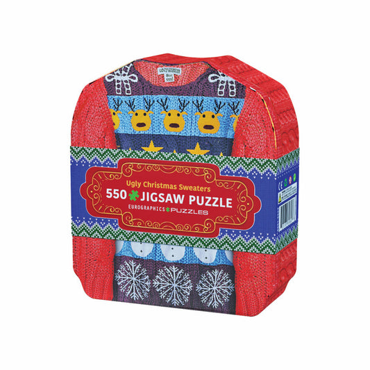 Eurographics Puzzle Ugly Christmas Sweaters in Puzzledose, 550 Teile, 33 x 48 cm, 8551-5662