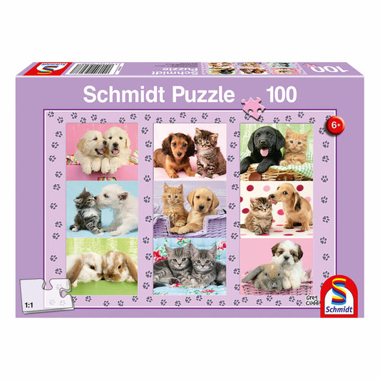 Schmidt Spiele Meine Tierfreunde, 100 Puzzleteile, Kinderpuzzle, Puzzle, 1 Spieler, 56268