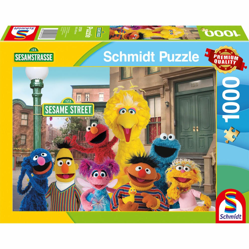 Schmidt Spiele Ein Wiedersehen mit guten alten Freunden, Sesamstraße, Erwachsenenpuzzle, Puzzle, ab 12 Jahre, 1000 Teile, 57574