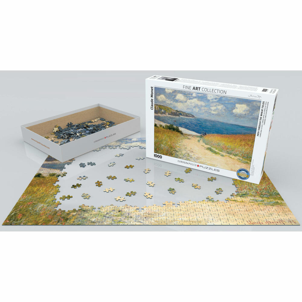 Eurographics Puzzle Strandweg zwischen Weizenfeldern von Claude Monet, 1000 Teile, 68 x 48 cm, 6000-1499