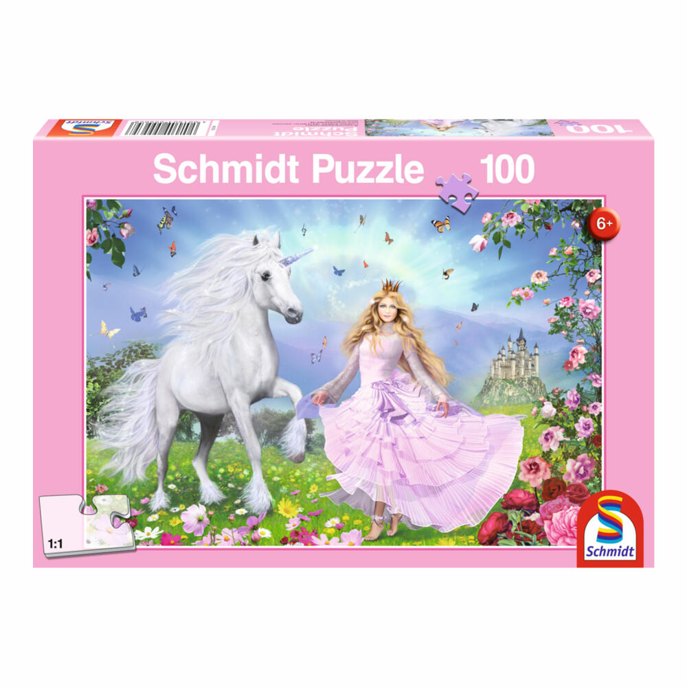 Schmidt Spiele Prinzessin der Einhörner, Kinderpuzzle, Standard 100 Teile, Puzzle, 55565