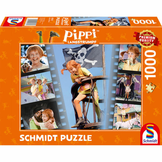 Schmidt Spiele Sei frech und wild und wunderbar, Pippi Langstrumpf, Erwachsenenpuzzle, Puzzle, ab 12 Jahre, 1000 Teile, 57573