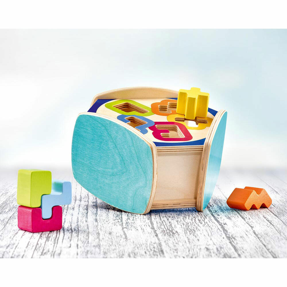 Selecta Spielzeug Sortino Sortierbox, Motorik, Kleinkindspiel, Kleinkindspielzeug, Holz, 16 cm, 62066