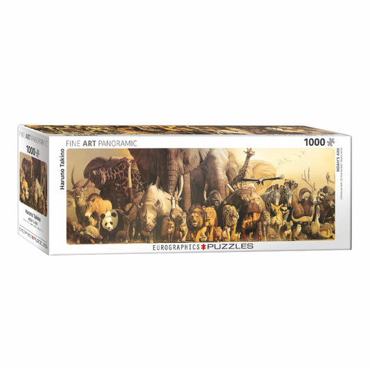 Eurographics Puzzle Tiere der Arche Noah, 1000 Teile Panorama, 96 x 32 cm, 6010-4654