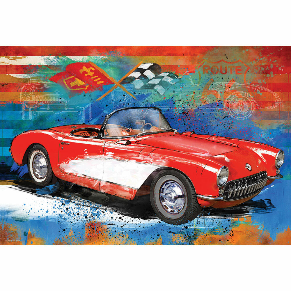 Eurographics Puzzle Corvette Cruising in Puzzledose, 550 Teile, 33 x 48 cm, 8551-5599