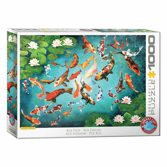 Eurographics Puzzle Koi Fische von Guido Borelli, 1000 Teile, 68 x 48 cm, 6000-5696