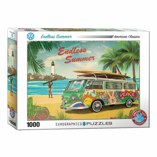 Eurographics Puzzle VW Endless Summer, Hippie Bus, Bulli, 1000 Teile, 68 x 48 cm, 6000-5619