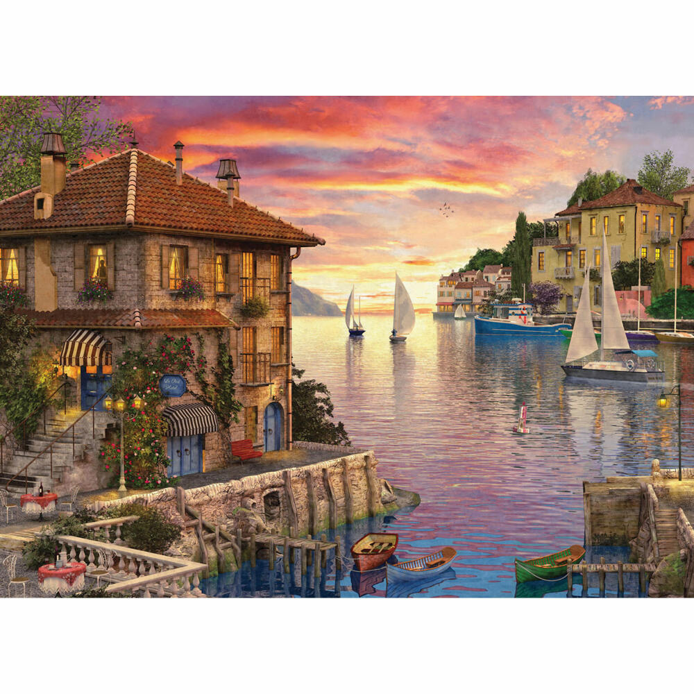 Eurographics Puzzle Mittelmeerhafen von Dominic Davison, 1000 Teile, 68 x 48 cm, 6000-0962