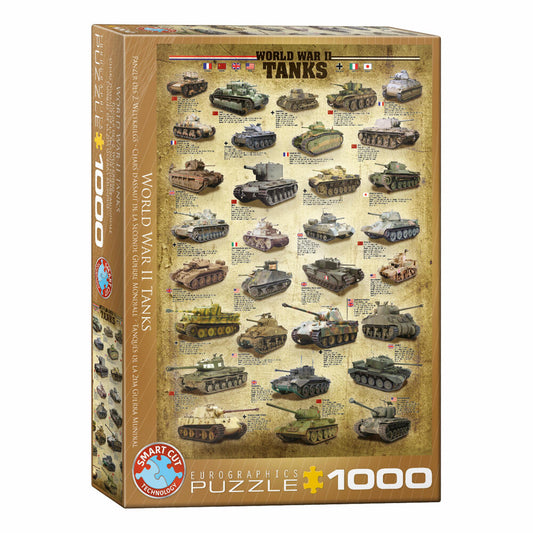 Eurographics Puzzle Panzer des 2. Weltkriegs, 1000 Teile, 68 x 48 cm, 6000-0388