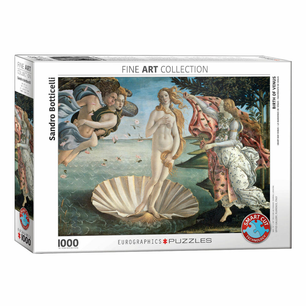 Eurographics Puzzle Die Geburt der Venus von Sandro Botticelli, 1000 Teile, 68 x 48 cm, 6000-5001