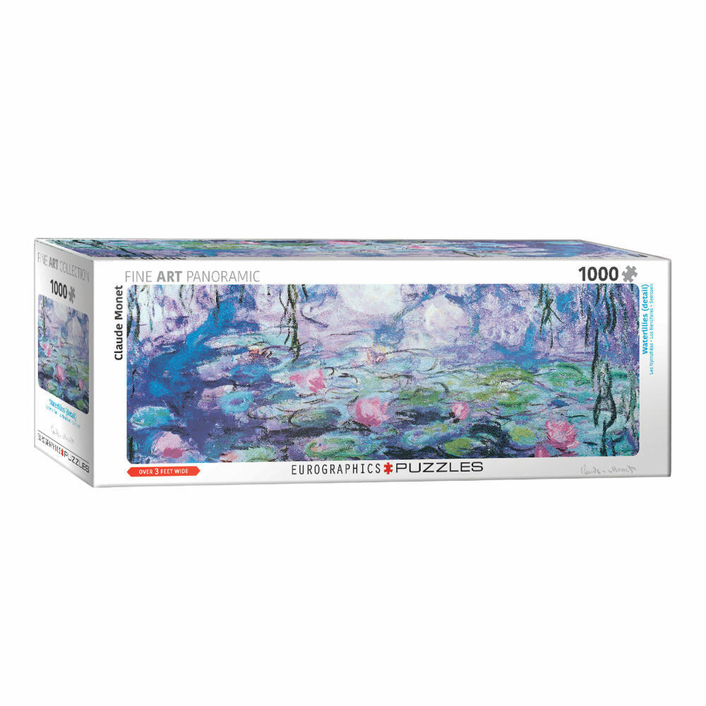 Eurographics Puzzle Seerosen von Claude Monet, 1000 Teile Panorama, 96 x 32 cm, 6010-4366