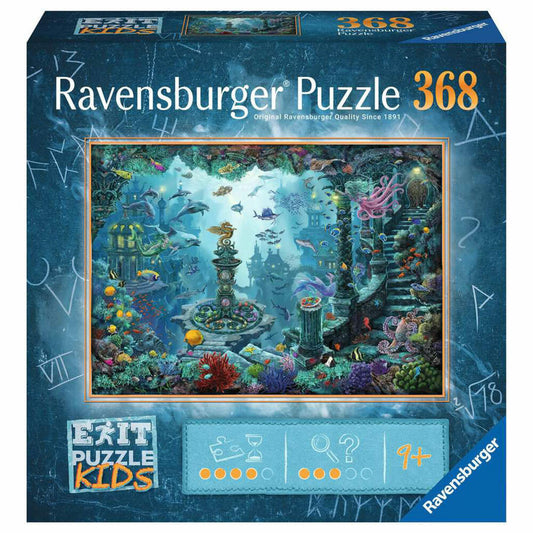 Ravensburger Exit Puzzle Kids Im Unterwasserreich, Kinderpuzzle, Rätselspiel, 368 Teile, ab 9 Jahren, 13394