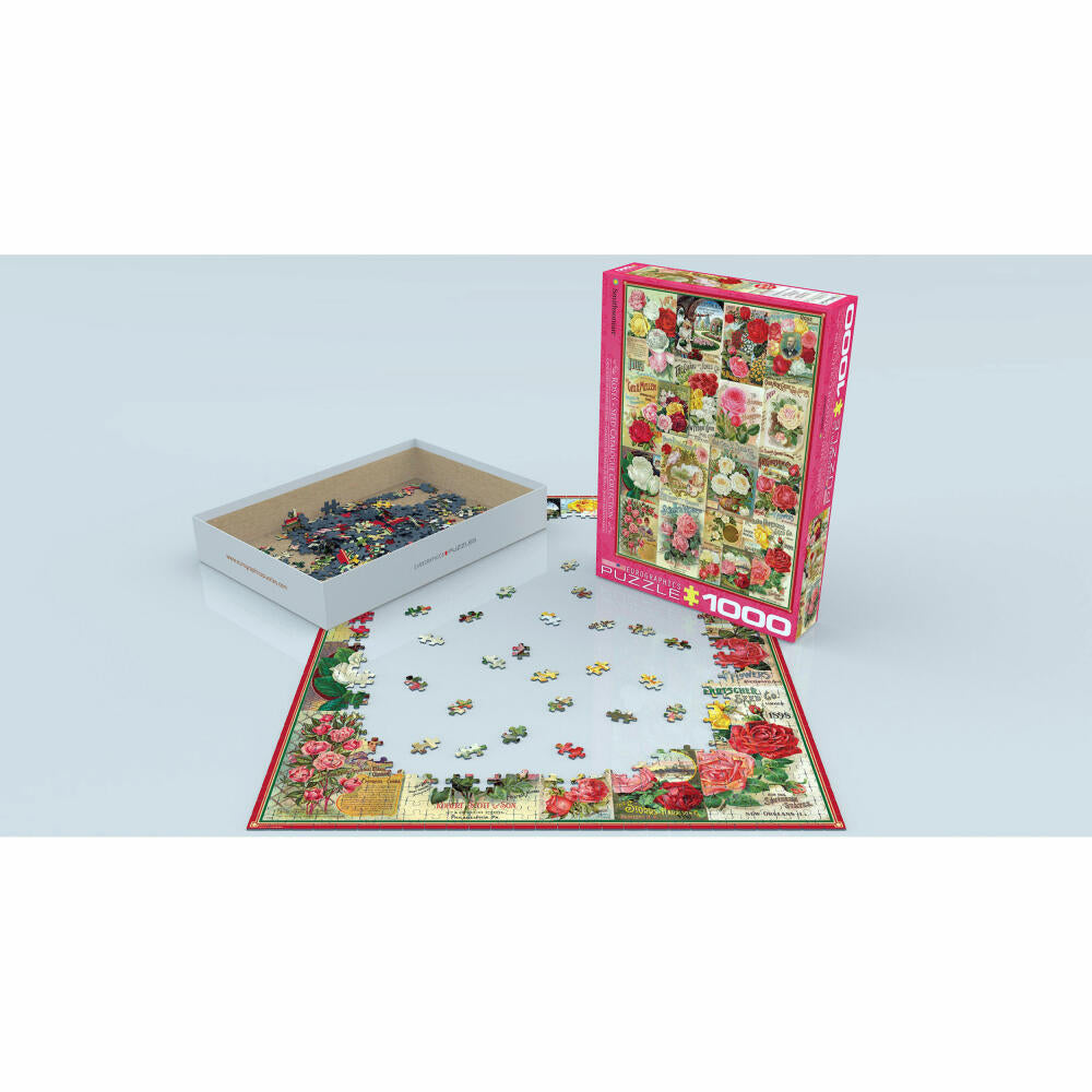 Eurographics Puzzle Rosen Saatgutkataloge, 1000 Teile, 68 x 48 cm, 6000-0810